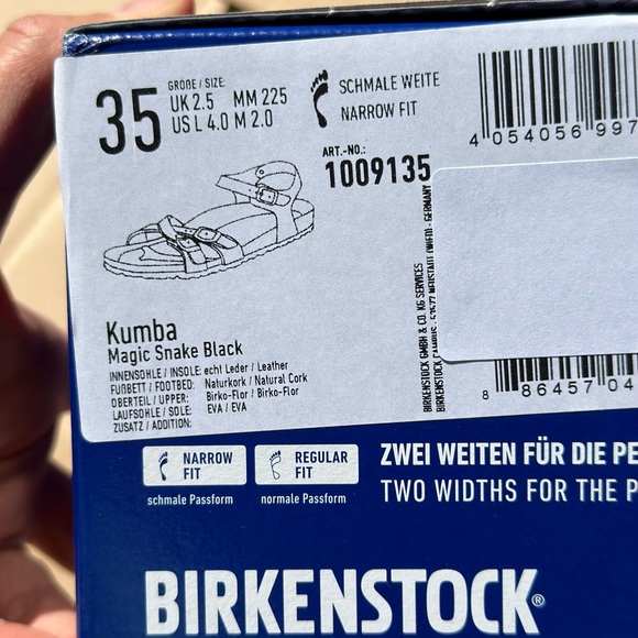 Kumba Birko-Flor Black/Navy, Brand new Birkenstocks. Never worn. Sz 35 - Picture 7 of 7